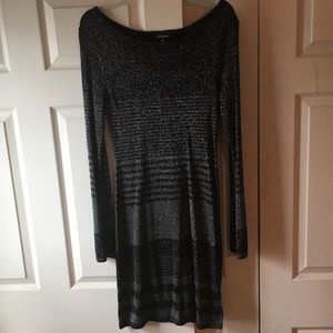 Knee length Black/Grey glittery dress women’s